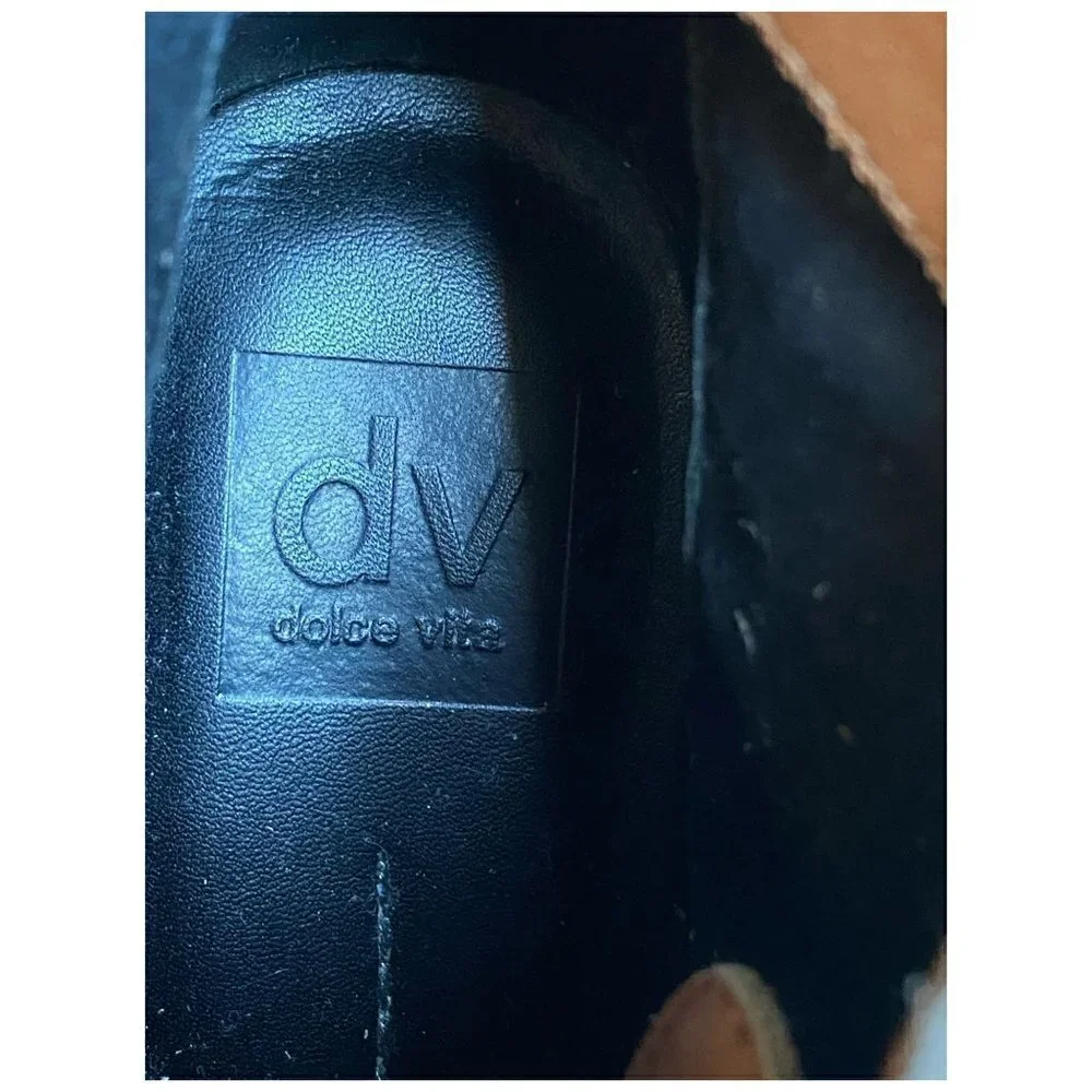 Dolce Vita "Pace" Tan Suede Booties Wedge Heel Lace-Up Women's Size 9.5 - Picture 8 of 10